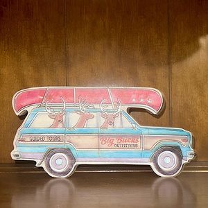 Table decor- Station Wagon with Deer